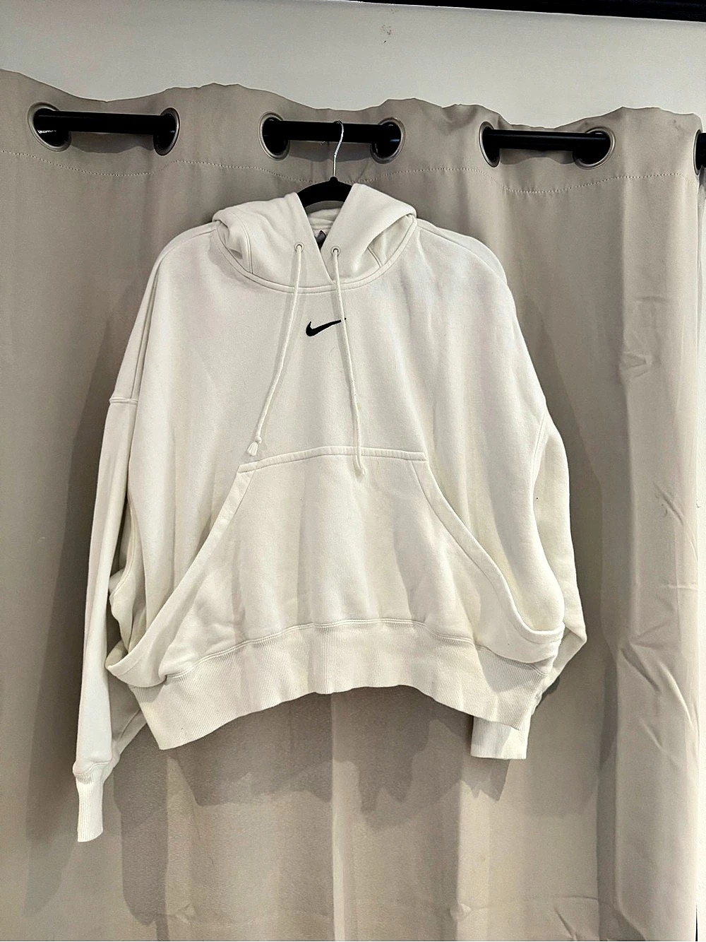 Nike Studio Fleece Medium Weight Women's Oversized Cropped Pullover Hoodie